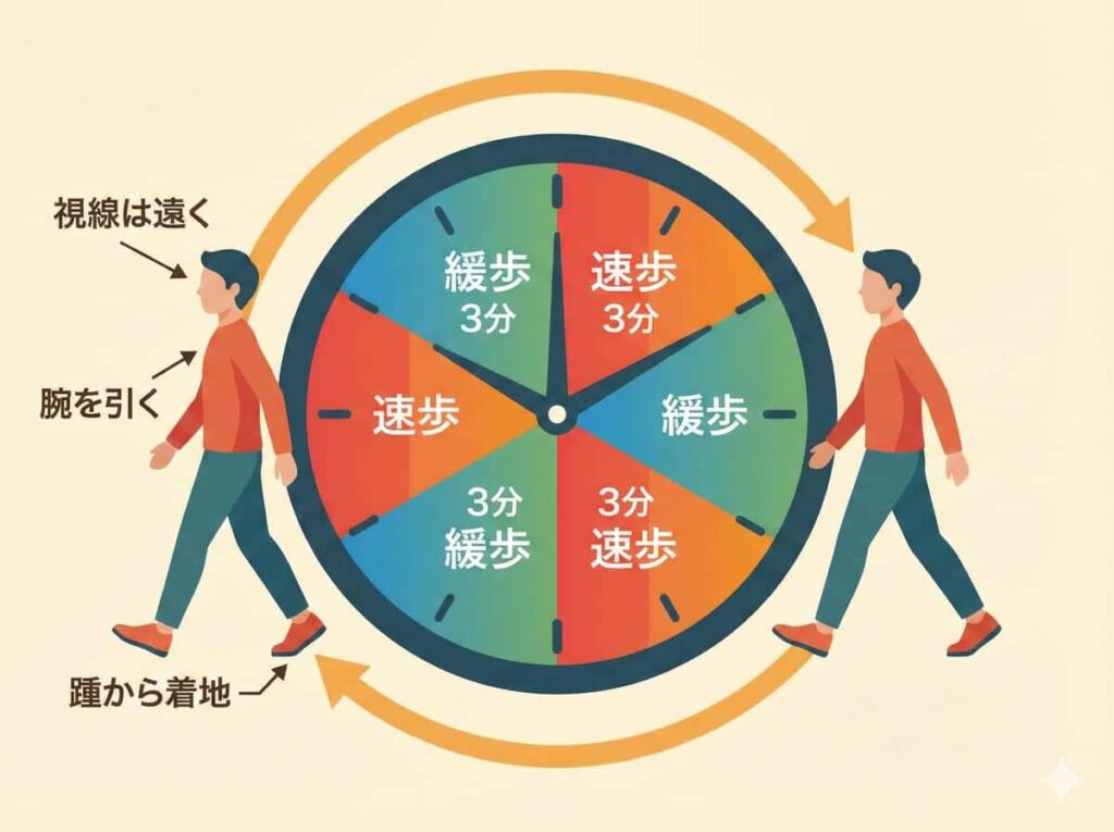 インターバル速歩のやり方