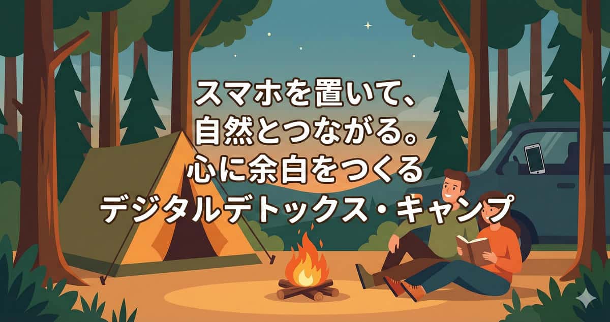 デジタルデトックスの効果を感じたい人へ。スマホなしキャンプのすすめ