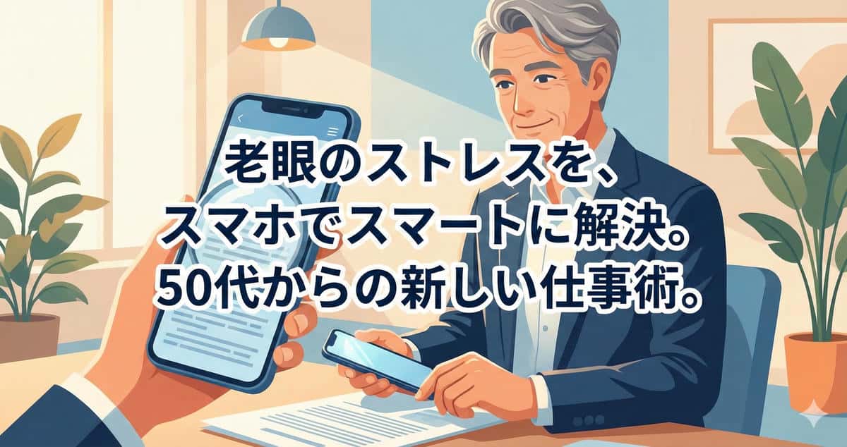 老眼を拡大鏡アプリで克服