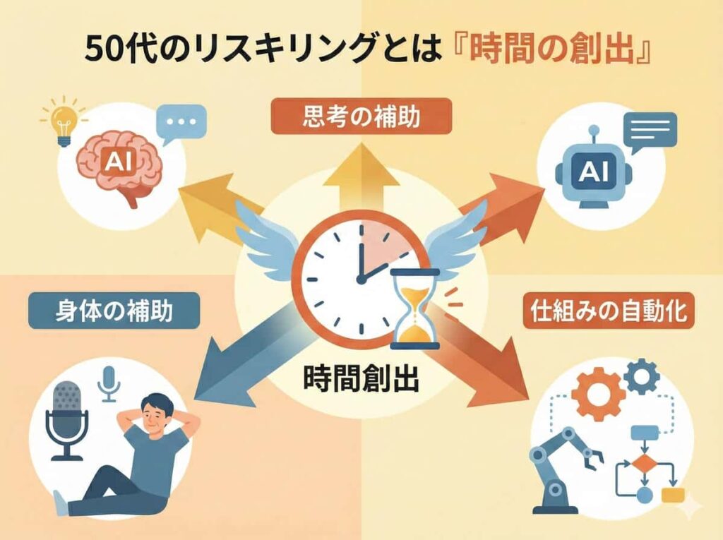 50代のリスキリングは時間創出